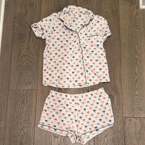 Roller Rabbit Multicolor Palm Print Pajama Set